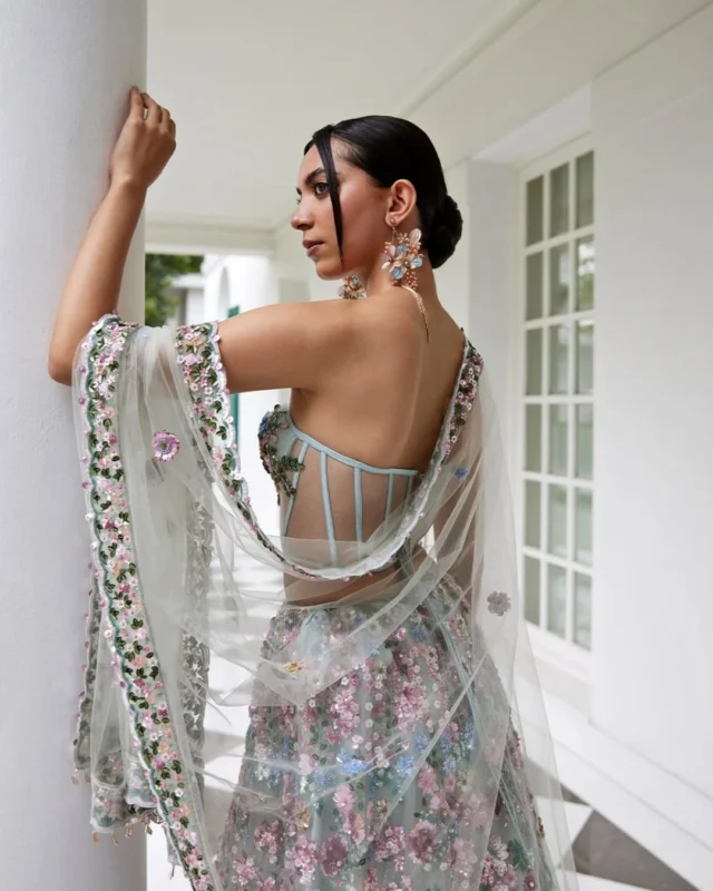 A vision in pastels, florals, and couture magic. ✨
This lehenga isn’t just an outfit, it’s an emotion — where every thread tells a story and every twirl whispers elegance. Own your moment in a look that’s as dreamy as you are. 

#BombayTrendz #LehengaLove #PastelPerfection #FloralLehengaGoals #CoutureVibes #ModernTradition #LehengaDiaries #IndianWedding #LuxuryLehengaLook #DesiCoutureMagic #LehengaVibes #BridalInspo2025 #IndianFashionGoals #DreamLehengaLook #LehengaObsessed